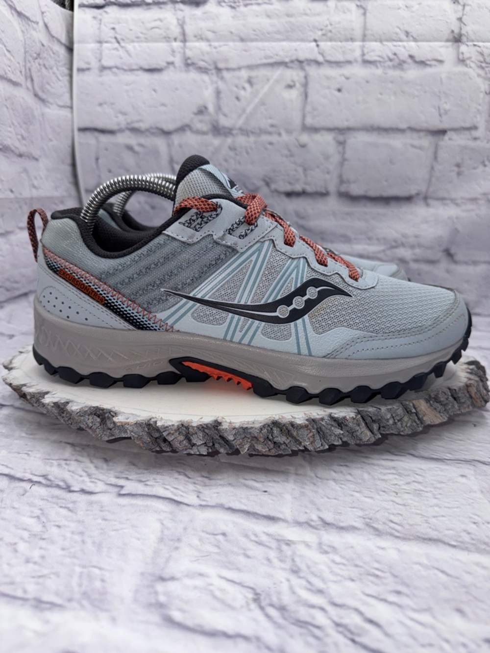 Saucony Excursion TR14 Trail Shoes Womens Size 9 W Running Hiking Baby Blue Gray